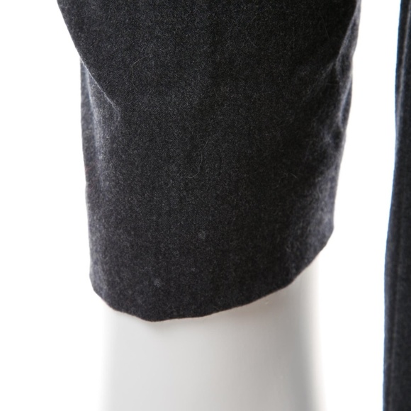 THEORY Charcoal Wool-Blend Mid-Rise Wide-Leg Tailored Dress Pants Size 4 - Picture 7 of 15